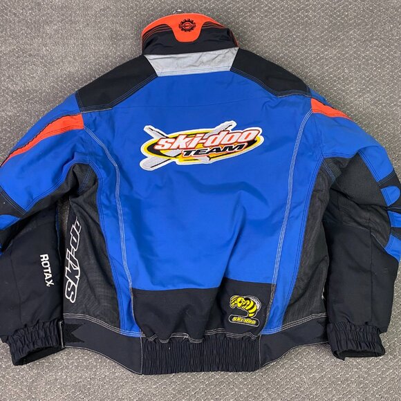 Ski-Doo Team Bombardier Rotax RPM Snowmobile Racing Jacket Men's Medium Blue - Picture 2 of 16